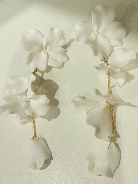 Shashi Bougainvillea Petal Dangling Earrings